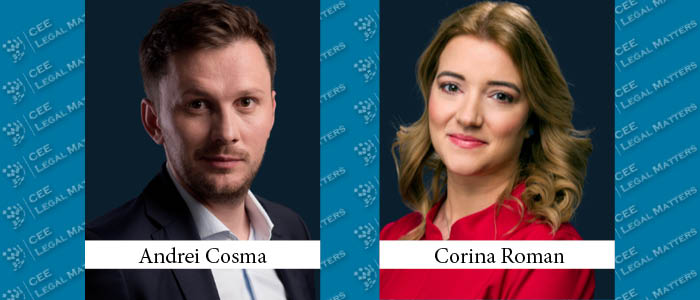 Andrei Cosma and Corina Roman Make Partner at Baciu Partners